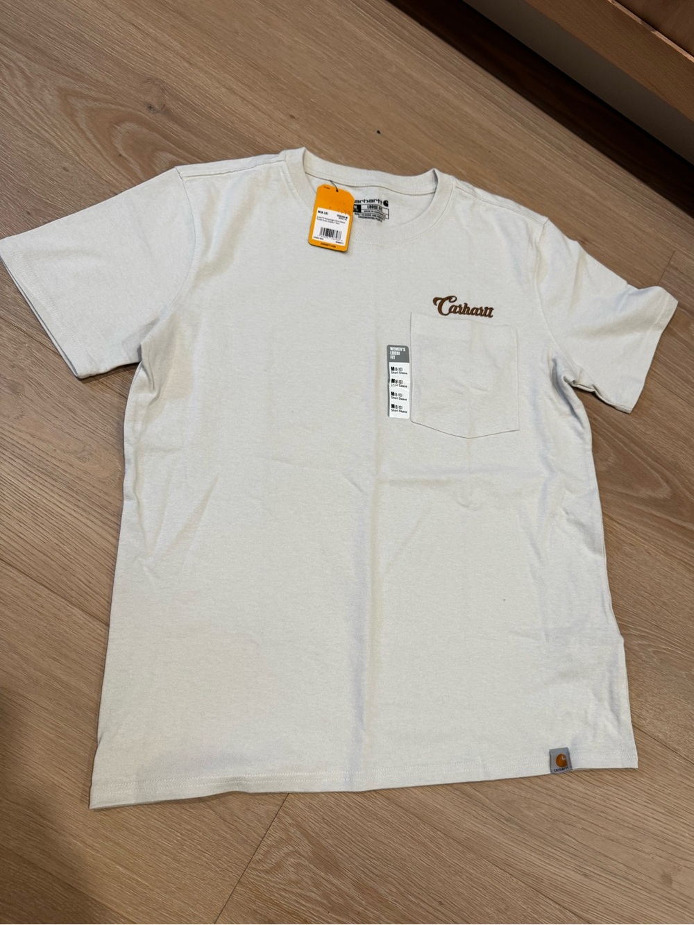 Carhartt Women's Short Sleeve Loose Fit Heavyweight Pocket Script Graphic TShirt